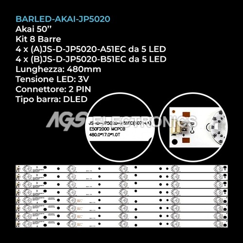 Kit barre strip led akai - kit,